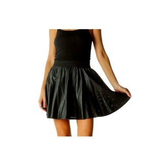 Forever 21 Women's Polyurethan Black Shirt Size US sm